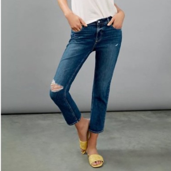 NWT Paige Denim Brigitte H/R Slim Boyfriend Jeans SZ 27 Blaine Destructed Z576 - Picture 4 of 5